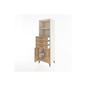 Hyperion Dolap 3 Raflı 3 Çekmeceli 2 Kapaklı 60x44x195 Aytaşı-çam