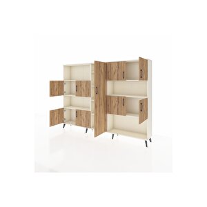 Arges Dolap 10 Raflı 9 Kapaklı 220x30x163 Aytaşı-çam/aytaşı