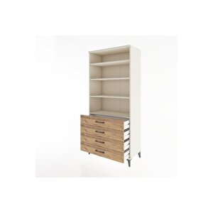 Hyperion Dolap 4 Raflı 4 Çekmeceli 88x44x195 Aytaşı-çam
