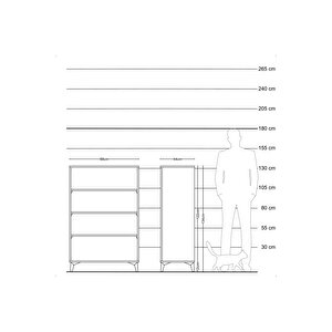 Hyperion Dolap 3 Raflı 88x44x134 Aytaşı-çam