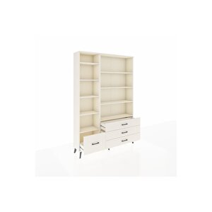 Arges Gardrop 9 Raflı 4 Çekmeceli  132x30x195 Aytaşı-aytaşı