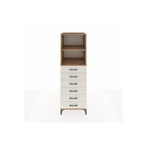 Kronos Dolap 2 Raflı 6 Çekmeceli 60x59x182 Çam-aytaşı