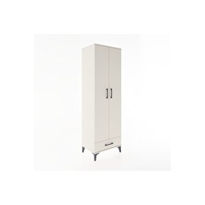 Hyperion Dolap 5 Raflı Tek Çekmeceli Tek Askılı 60x44x195 Aytaşı-aytaşı