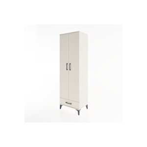 Hyperion Dolap 5 Raflı Tek Çekmeceli Tek Askılı 60x44x195 Aytaşı-aytaşı