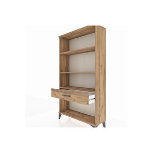 Arges Dolap 3 Raflı Tek Çekmeceli 88x30x163 Çam-çam