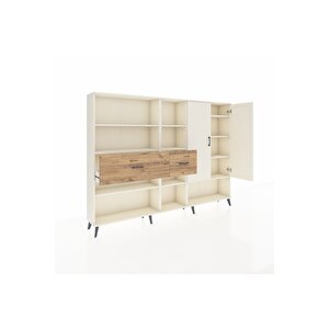 Arges Dolap 10 Raflı 2 Çekmeceli 2 Kapaklı 220x30x163 Aytaşı-aytaşı/çam