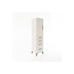 Hyperion Dolap 2 Raflı 4 Çekmeceli Tek Kapaklı 44x44x182 Aytaşı-aytaşı