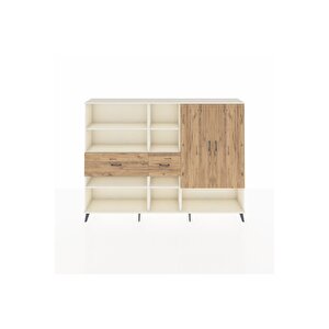 Arges Dolap 10 Raflı 2 Çekmeceli 2 Kapaklı 220x30x163 Aytaşı-çam