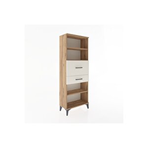 Arges Dolap 3 Raflı 2 Çekmeceli 60x30x163 Çam-aytaşı