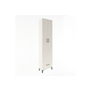 Arges Dolap 5 Raflı Tek Çekmeceli 2 Kapaklı 60x30x243 Aytaşı-aytaşı