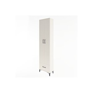 Arges Dolap 5 Raflı Tek Çekmeceli 2 Kapaklı 60x30x243 Aytaşı-aytaşı