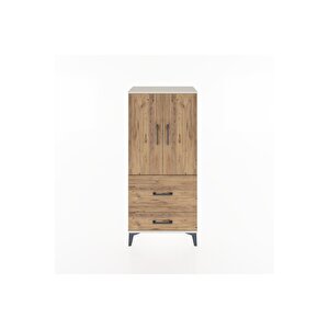 Hyperion Dolap Tek Raflı 2 Çekmeceli 2 Kapaklı 60x44x134 Aytaşı-çam