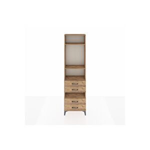 Arges Dolap 4 Raflı 4 Çekmeceli 60x30x221 Çam-çam