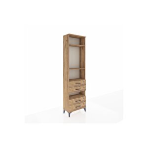 Arges Dolap 4 Raflı 4 Çekmeceli 60x30x221 Çam-çam