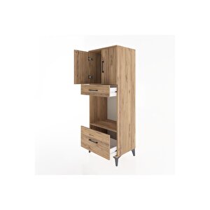 Hyperion Dolap 2 Raflı 2 Çekmeceli 2 Kapaklı 60x44x163 Çam-çam