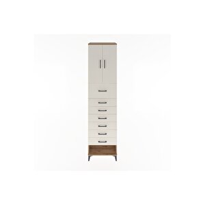 Hyperion Dolap 2 Raflı 7 Çekmeceli 2 Kapaklı 60x44x243 Çam-aytaşı