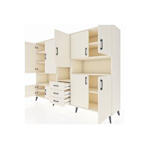 Hyperion Dolap 13 Raflı 3 Çekmeceli 9 Kapaklı 220x44x163 Aytaşı-aytaşı