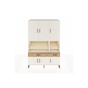 Kronos Dolap 8 Raflı 2 Çekmeceli 6 Kapaklı 132x59x195 Aytaşı-aytaşı/çam