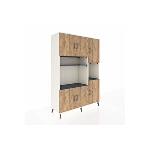 Hyperion Dolap 9 Raflı 6 Kapaklı 132x44x195 Aytaşı-çam/antrasit