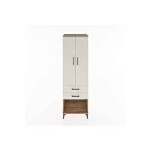 Hyperion Dolap 3 Raflı 2 Çekmeceli 2 Kapaklı 60x44x195 Çam-aytaşı