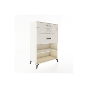 Hyperion Dolap Tek Raflı 3 Çekmeceli 88x44x134 Aytaşı-aytaşı