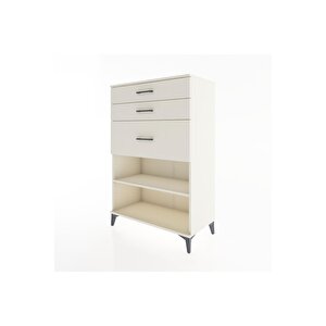 Hyperion Dolap Tek Raflı 3 Çekmeceli 88x44x134 Aytaşı-aytaşı