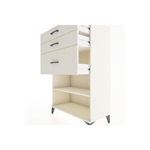 Hyperion Dolap Tek Raflı 3 Çekmeceli 88x44x134 Aytaşı-aytaşı