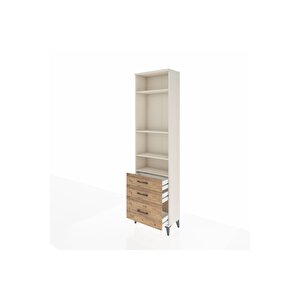 Arges Dolap 4 Raflı 3 Çekmeceli 60x30x221 Aytaşı-çam