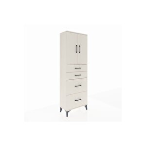 Arges Dolap 2 Raflı 4 Çekmeceli 2 Kapaklı 60x30x182 Aytaşı-aytaşı