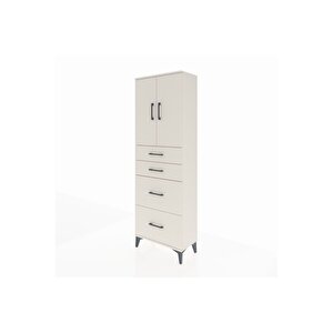 Arges Dolap 2 Raflı 4 Çekmeceli 2 Kapaklı 60x30x182 Aytaşı-aytaşı