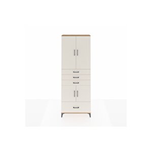 Arges Dolap 5 Raflı 4 Çekmeceli 4 Kapaklı 88x30x243 Çam-aytaşı