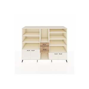 Kronos Dolap 10 Raflı 2 Çekmeceli 4 Kapaklı 220x59x163 Aytaşı-aytaşı/çam