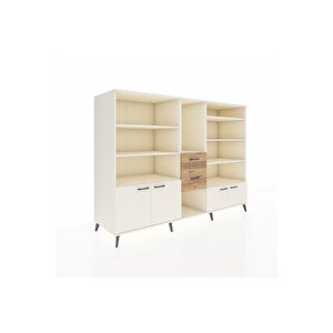 Kronos Dolap 10 Raflı 2 Çekmeceli 4 Kapaklı 220x59x163 Aytaşı-aytaşı/çam