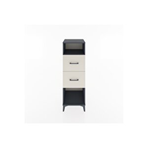 Hyperion Dolap Tek Raflı 2 Çekmeceli 44x44x134 Antrasit-aytaşı