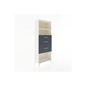 Arges Dolap 2 Raflı 3 Çekmeceli 60x30x163 Aytaşı-antrasit