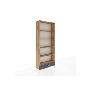 Arges Dolap 5 Raflı Tek Çekmeceli 88x30x221 Çam-antrasit