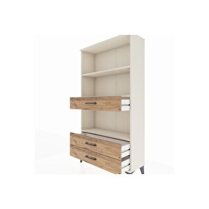 Arges Dolap 3 Raflı 3 Çekmeceli 88x30x163 Aytaşı-çam
