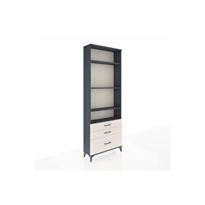 Arges Dolap 4 Raflı 3 Çekmeceli 88x30x243 Antrasit-aytaşı