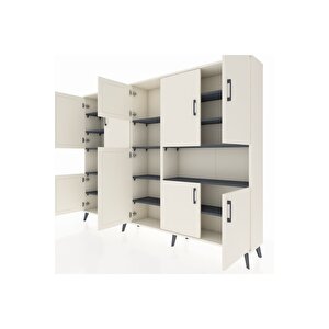 Arges Dolap 14 Raflı 10 Kapaklı 220x30x163 Aytaşı-aytaşı/antrasit