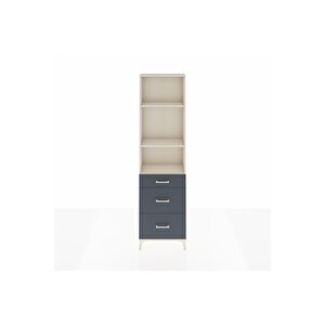 Arges Dolap 3 Raflı 3 Çekmeceli 60x30x221 Aytaşı-antrasit