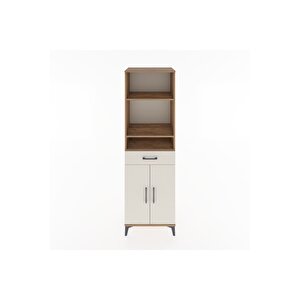 Hyperion Dolap 4 Raflı Tek Çekmeceli 2 Kapaklı 60x44x195 Çam-aytaşı