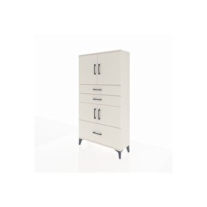 Arges Dolap 3 Raflı 3 Çekmeceli 4 Kapaklı 88x30x163 Aytaşı-aytaşı