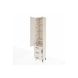 Arges Dolap 4 Raflı 3 Çekmeceli Tek Kapaklı 44x30x221 Aytaşı-aytaşı