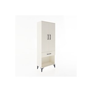 Arges Dolap 3 Raflı Tek Çekmeceli 2 Kapaklı 60x30x163 Aytaşı-aytaşı