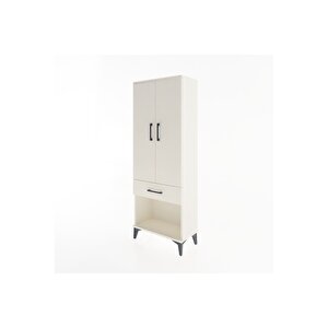 Arges Dolap 3 Raflı Tek Çekmeceli 2 Kapaklı 60x30x163 Aytaşı-aytaşı