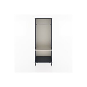 Arges Dolap Tek Raflı Kapaklı Tek Askılı 60x30x163 Antrasit-aytaşı