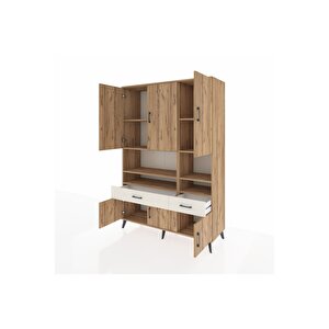 Hyperion Dolap 8 Raflı 2 Çekmeceli 6 Kapaklı 132x44x195 Çam-çam/aytaşı