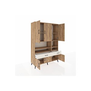 Hyperion Dolap 8 Raflı 2 Çekmeceli 6 Kapaklı 132x44x195 Çam-çam/aytaşı