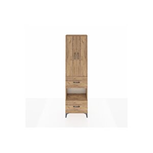 Arges Dolap 4 Raflı 2 Çekmeceli 2 Kapaklı 60x30x221 Çam-çam