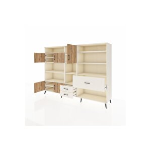 Hyperion Dolap 13 Raflı 3 Çekmeceli 5 Kapaklı 220x44x163 Aytaşı-çam/aytaşı